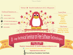 1 Day Seminar on Free Software